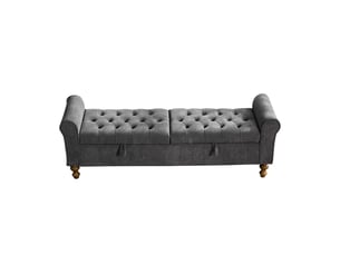 Banquette lit convertible couchage Occasionnel <strong></strong> <strong></strong> gris