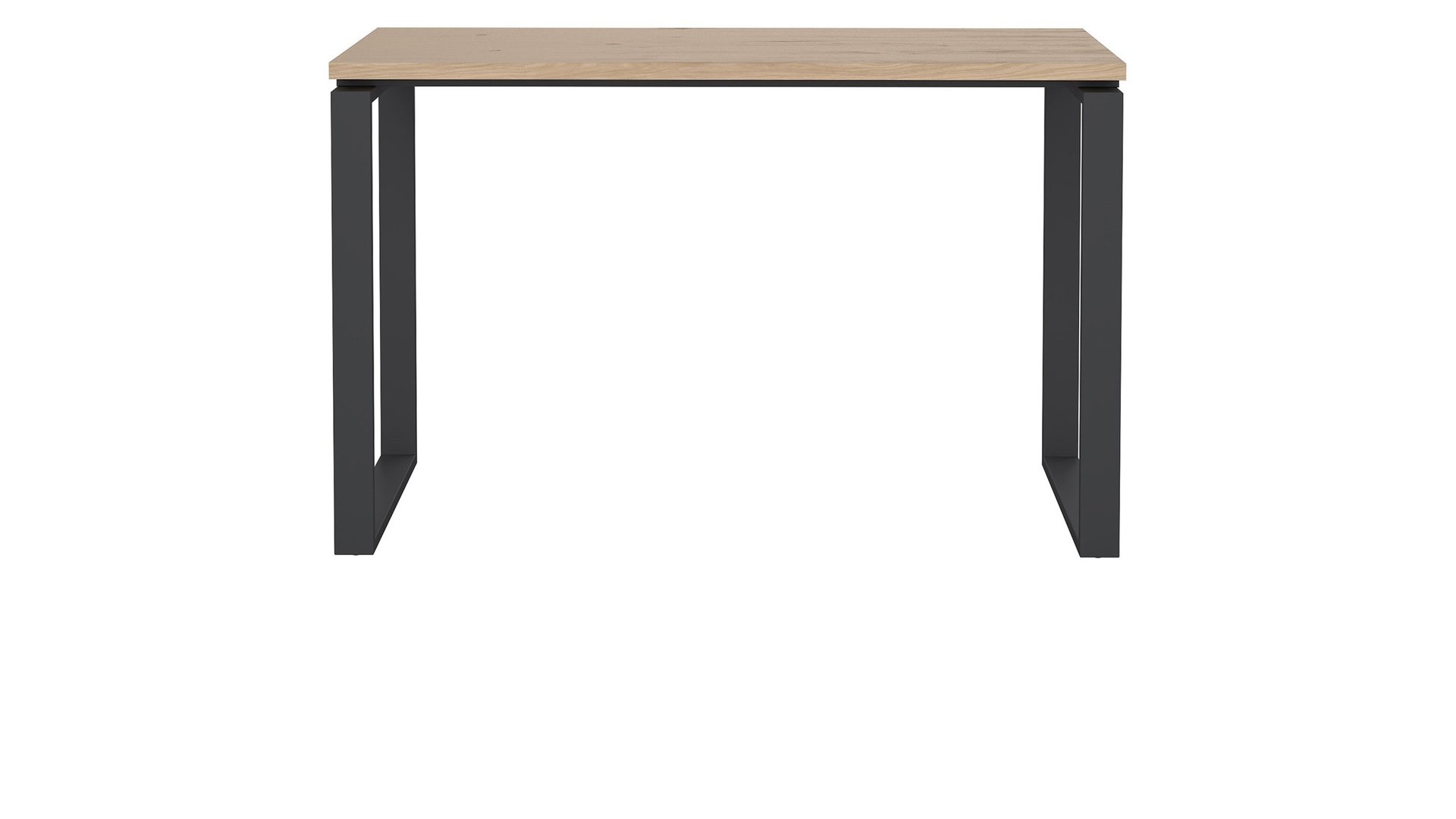 Bureau droit 120 cm OFFICE coloris gris/chêne gris 75.6 Conforama
