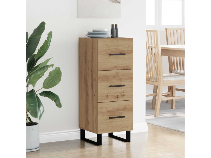  Buffet - bahut - meuble de rangement chêne artisanal 34,5 x 34 x 90 cm  - Conforama D