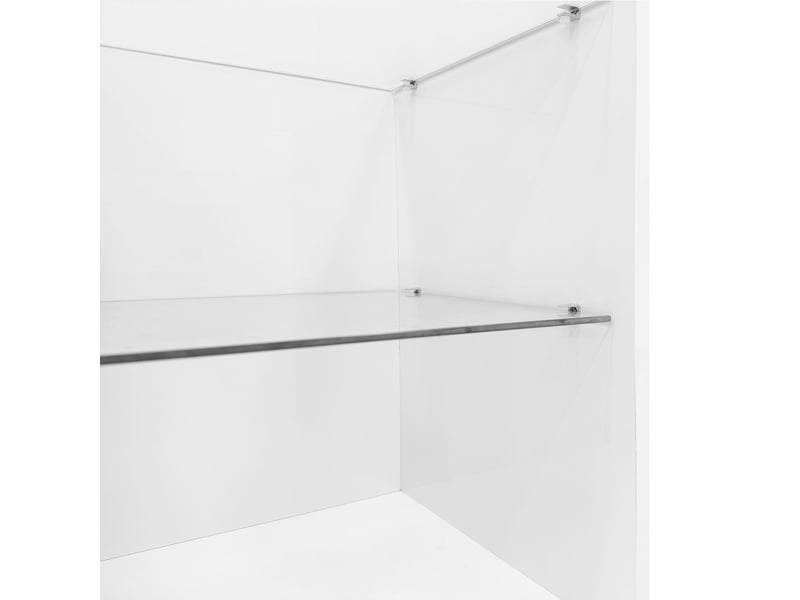  Meuble tv avec portes en panneau de particules blanc et bois 180x38x48 cm - pangivo  - Conforama E