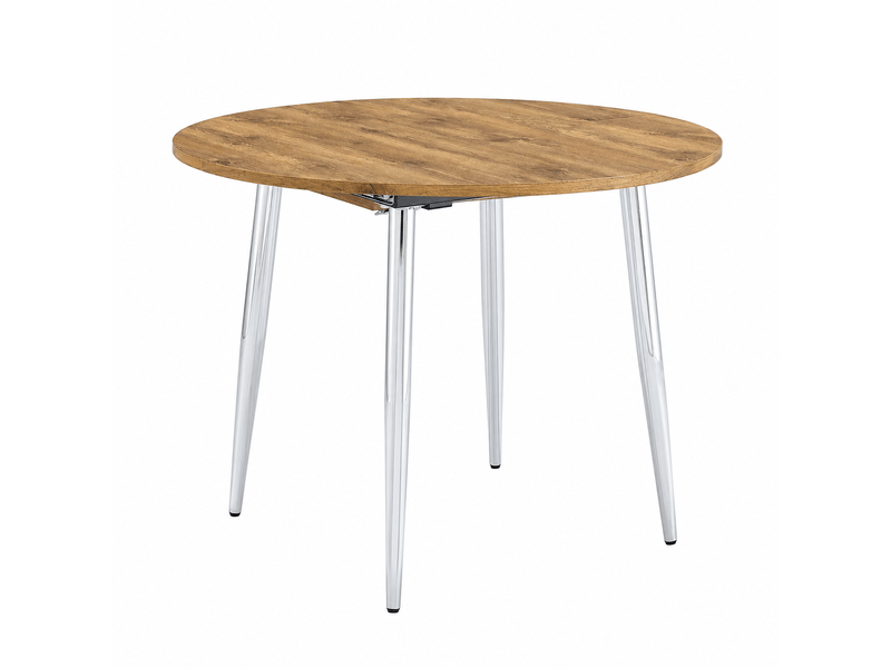 Table à manger ronde extensible ovale 107-137 cm diamètre table seule sans chaises  - Conforama A
