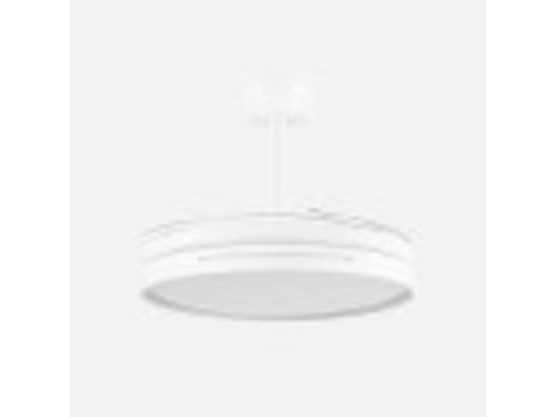  Fabrilamp micenas plafonnier ventilateur led 59 w, 6980 lm, moteur dc, 4 pales rétractables, ø 106 cm, blanc 186091401 - Conforama D