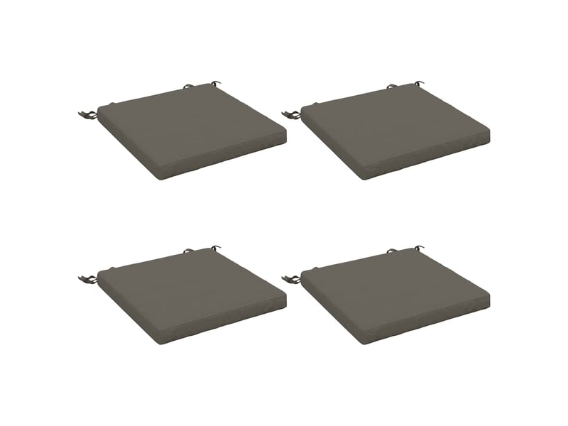  Lot de 4 coussins de siège, coussins d'assise soest 100 % polyester gris cf60421  - Conforama A