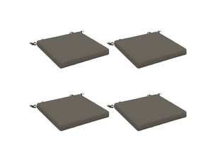 Lot de 4 coussins de siège, coussins d'assise soest 100 % polyester gris cf60421