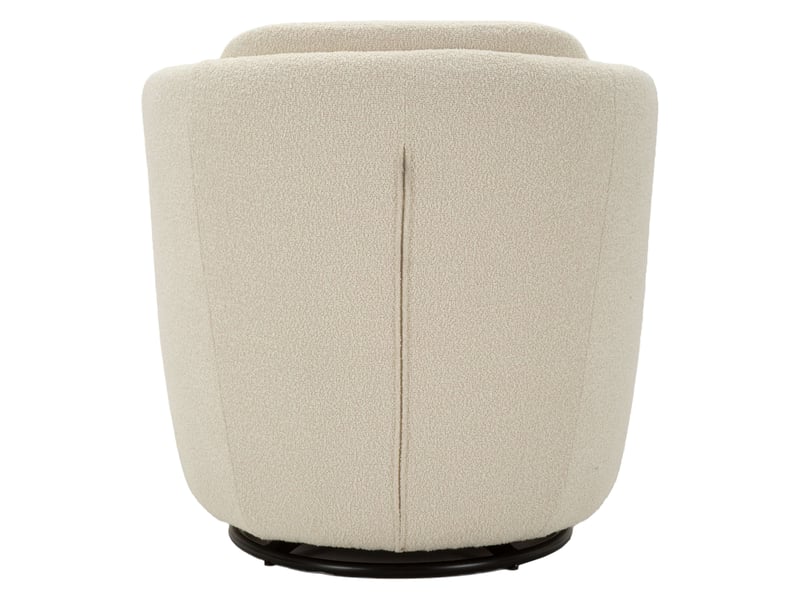  Fauteuil morond, chaise pivotante, 70x72x75h cm blanc crème Morond - Conforama D