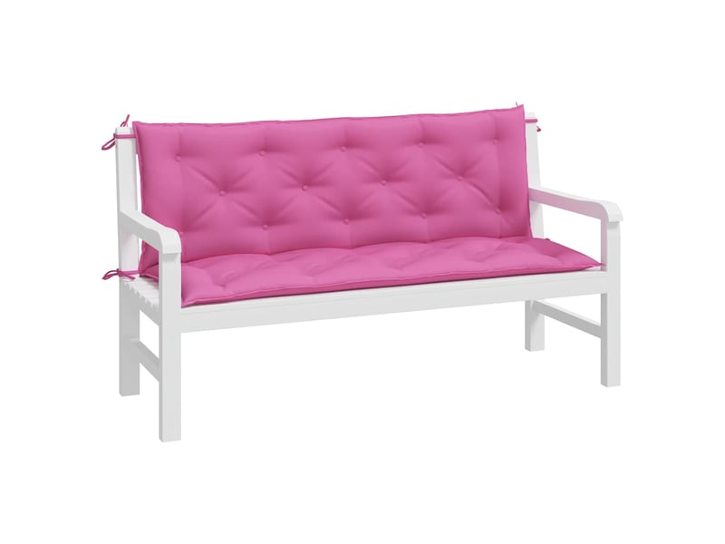  Lot de 2 coussins de banc de jardin, coussins d'assise rose 150x50x7 cm tissu cf58683  - Conforama D