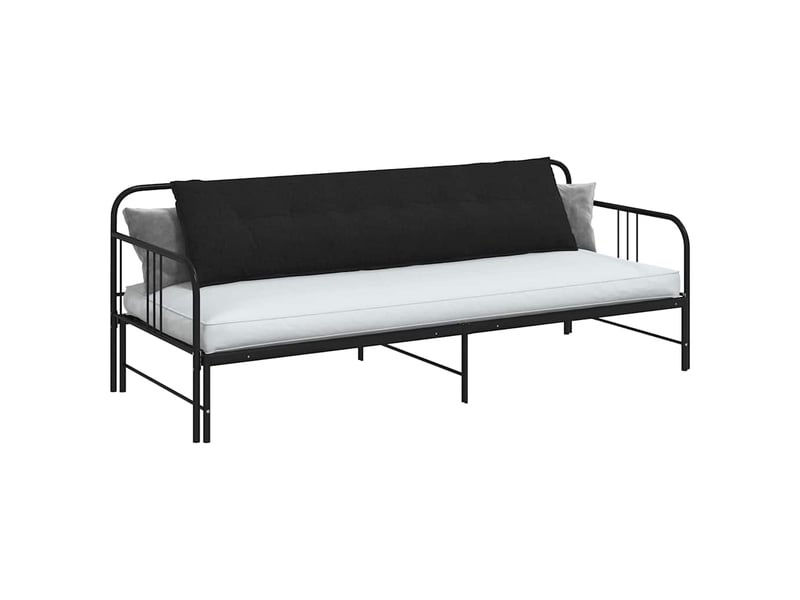 Coussin de dos, coussin de dossier noir 200 x 19 x 50 cm tissu cf54832 - Conforama C