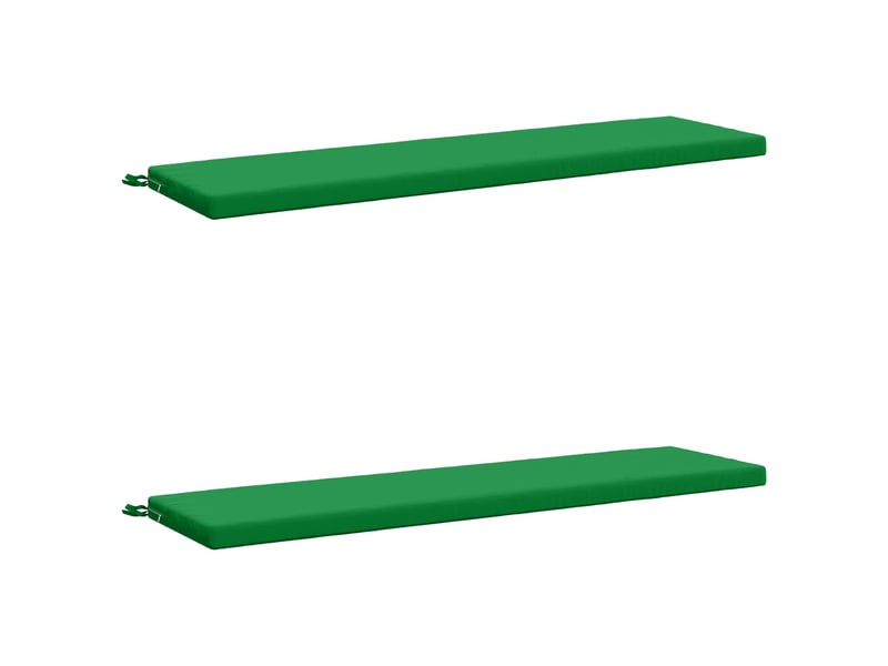  Lot de 2 coussins de banc, coussins d'assise soest 100 % polyester vert cf57544  - Conforama A