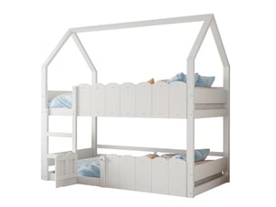 Lit superposé 90x200 cm <strong></strong> <strong></strong> coloris blanc