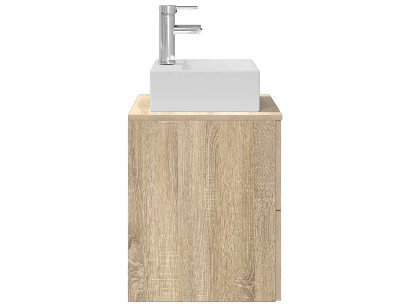  Vanité de lavabo mural, meuble de rangement chêne sonoma 49.5x41x62.5 cm shl6592  - Conforama D