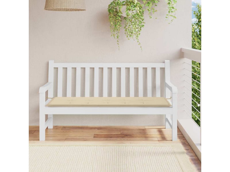  Coussin de banc de jardin, coussin d'assise beige 150x50x3 cm tissu oxford cf52654  - Conforama B