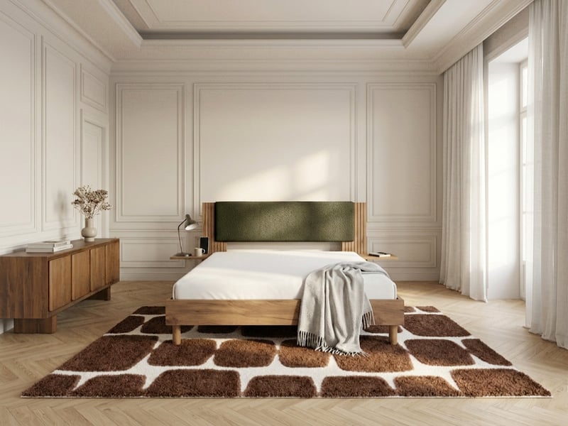  Bobochic lit lior lattes massives pieds en bois naturel vert 140x190 LIOR - Conforama B