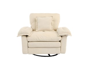 Fauteuil fixe pivotant <strong></strong> <strong></strong> Tissu beige vendu A l'unité
