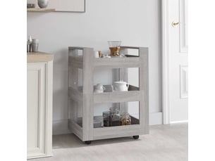 Desserte de cuisine, chariot de rangement sonoma gris 60x45x80 cm bois d'ingénierie shl4375