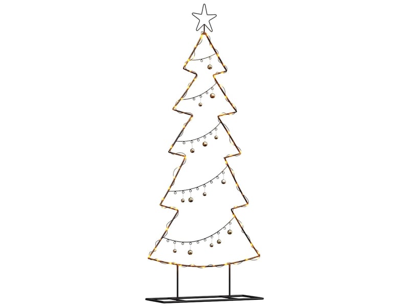  Arbre de noël, sapin de noël en métal noir 150 cm acier  - Conforama C