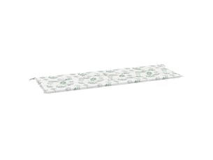 Coussin de banc de jardin, coussin d'assise motif de feuilles 150x50x3 cm cf52754