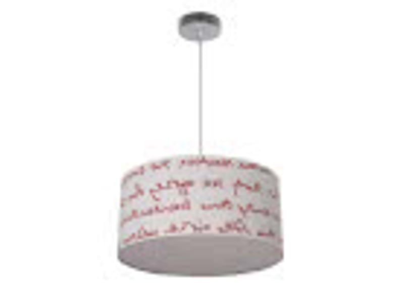  Suspension enfant fabrilamp letters blanc 2xe27 hauteur réglable 30-105 cm ø35 cm 076093501 - Conforama B