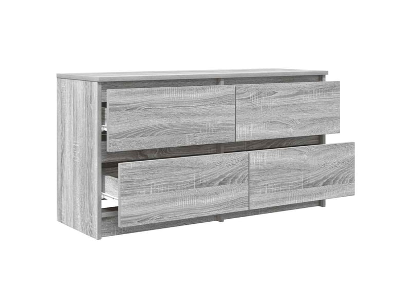  Meuble tv - banc tv - meuble de rangement sonoma gris 100x35x54 cm bois d'ingénierie  - Conforama E