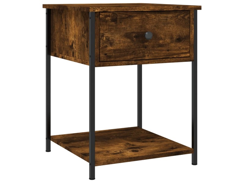  Lot de 2 tables de chevet - cabinet de chevet - table de nuit chêne fumé 44x45x58 cm bois d’ingénierie  - Conforama B