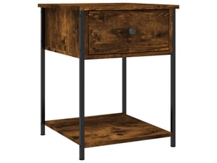 Lot de 2 tables de chevet - cabinet de chevet - table de nuit chêne fumé 44x45x58 cm bois d’ingénierie