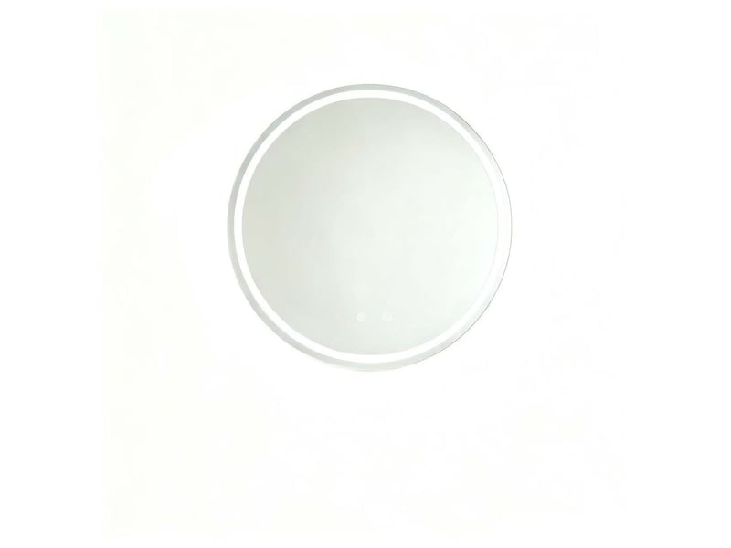  Miroir de salle de bains 60x60 cm rond lumineux argenté  - Conforama A