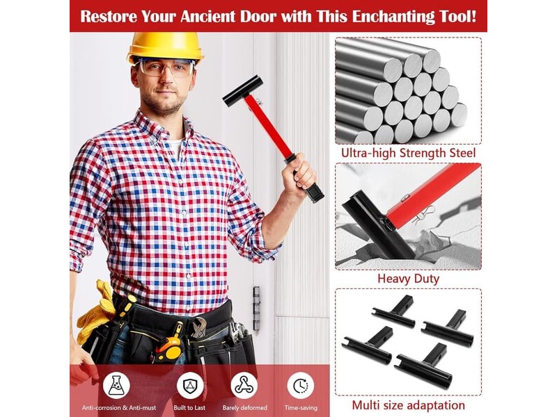 Clé de réglage 4 en 1 pour charnières, outil ergonomique pour régler des charnières de 14 à 25 mm - Conforama E