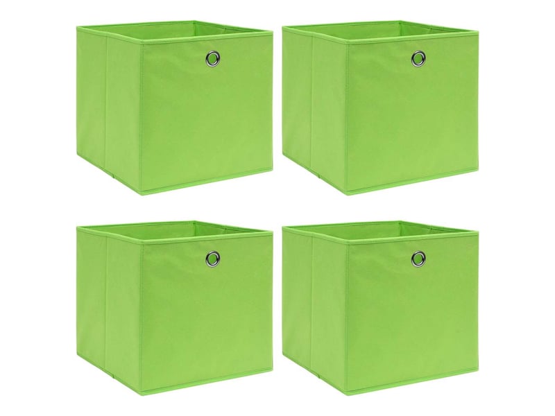  Boîtes de rangement 4 pcs vert 32x32x32 cm tissu  - Conforama B