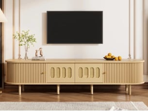 Meuble tv coloris bois clair 180 cm <strong>SEYAKANY</strong> <strong></strong>