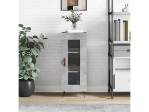 Buffet cuisine, meuble de rangement, bahut gris béton 34,5x34x90 cm bois d'ingénierie shl81727