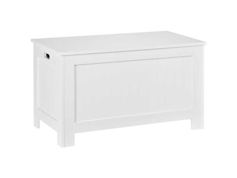 Coffre de rangement avec charnières de sécurité, boîte de rangement en bois, coffre à jouets avec couvercle  - Conforama A
