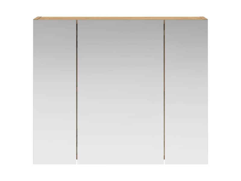 Amoire de salle de bain, meuble de salle de bain avec miroir chêne artisanal shl6221 - Conforama E