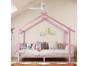 Lit simple 90x200 cm <strong></strong>  <strong>Seren Glow</strong> coloris rose