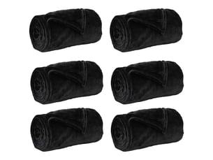 Couverture jetée de canapé 6 pcs noir 220x240 cm 8.24 kg polaire