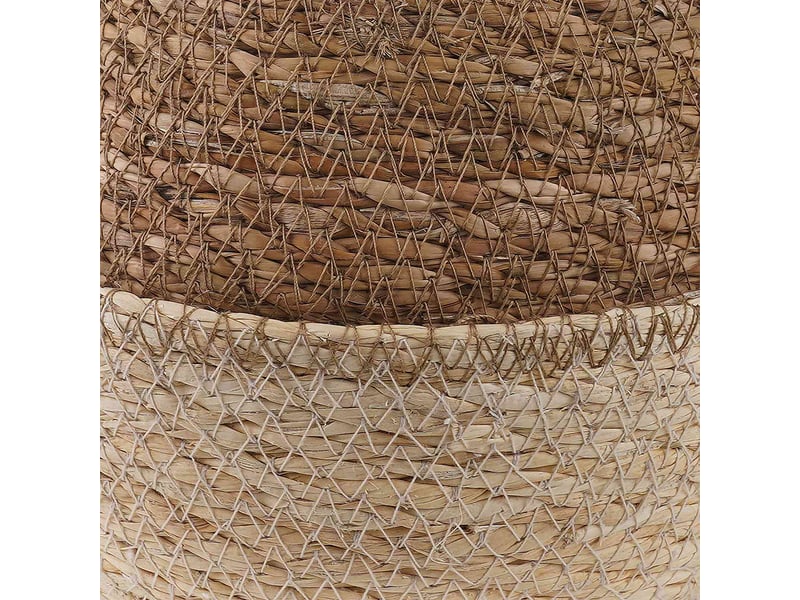  Jardinière - pot de plante avec poignées blanc ø 22 x 20 cm  - Conforama E