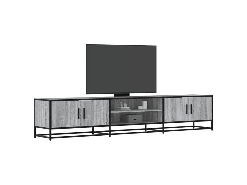  Meuble tv - banc tv - meuble de rangement sonoma gris 210x35x41 cm bois d'ingénierie  - Conforama B