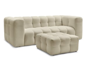 Canapé droit fixe BOBOCHIC CLOUD 4 places Tissu beige
