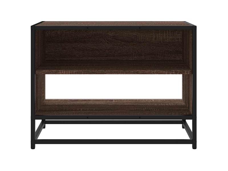  Meuble tv - banc tv - meuble de rangement chêne marron 61x40x46 cm bois d'ingénierie et métal  - Conforama D