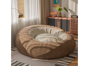 Pouf / repose pied <strong></strong> <strong></strong> bicolore