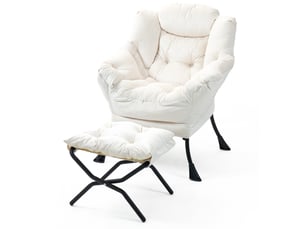 Fauteuil fixe  <strong>MODENVIE</strong> Velours blanc