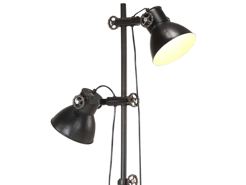  Lampadaire avec 2 abat-jour noir e27 fonte  - Conforama E