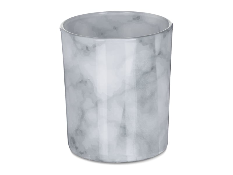  Lot de 12 photophores décoratifs ronds pour bougies ambiance chaleureuse 8 x 8 x 10 cm en verre gris 13_0011631  - Conforama A