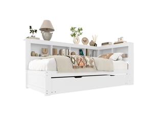 Lit gigogne 2x90x200 cm ULQENI coloris blanc