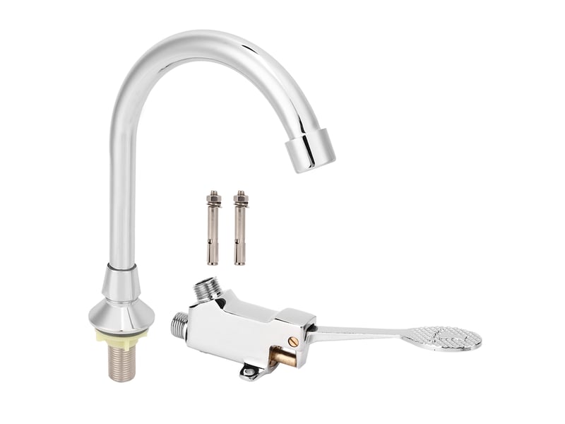 Ensemble de robinets de lavabo de salle de bains, laboratoire de médecine, pédale, kit de robinet d'eau d'évier, accessoire - Conforama A