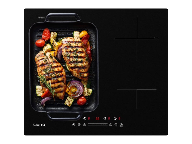 Plaque induction 4 foyer flexizone 7200w booster 59cm cd4bfbih noir CD4BFBIH