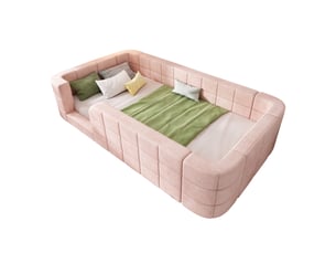 Lit simple 90x200 cm Fay Lum coloris rose