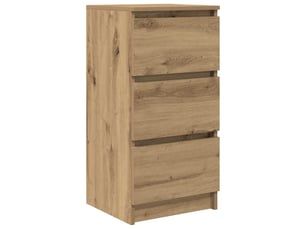 Buffet - bahut - meuble de rangement chêne artisanal 37,5x35x76 cm bois d'ingénierie