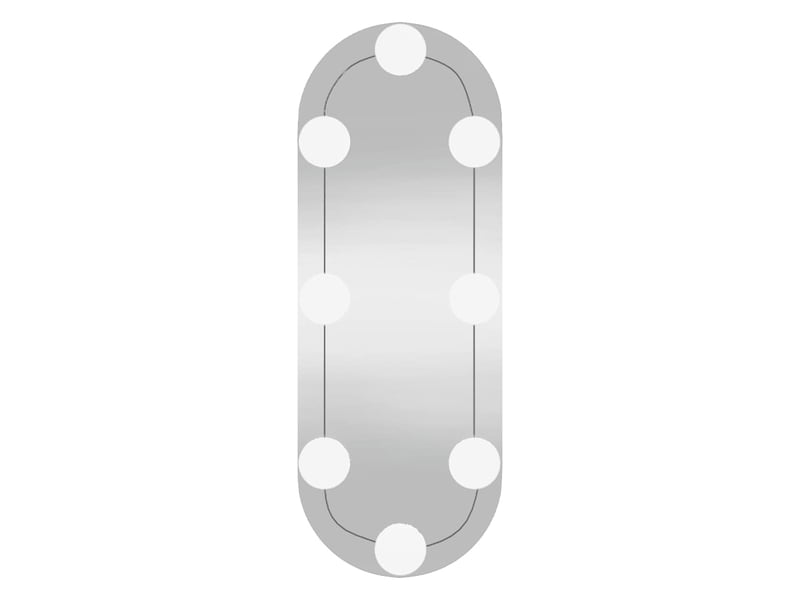  Miroir mural avec lumières led 15x40 cm verre ovale cf62814  - Conforama E