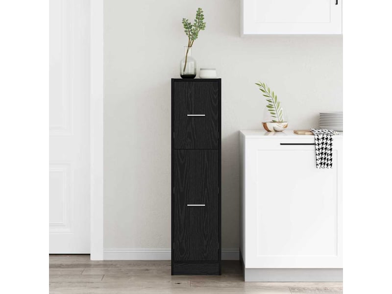  Meuble de rangemenrt, cabinet de pharmacie chêne noir 30 x 41 x 118 cm  - Conforama D