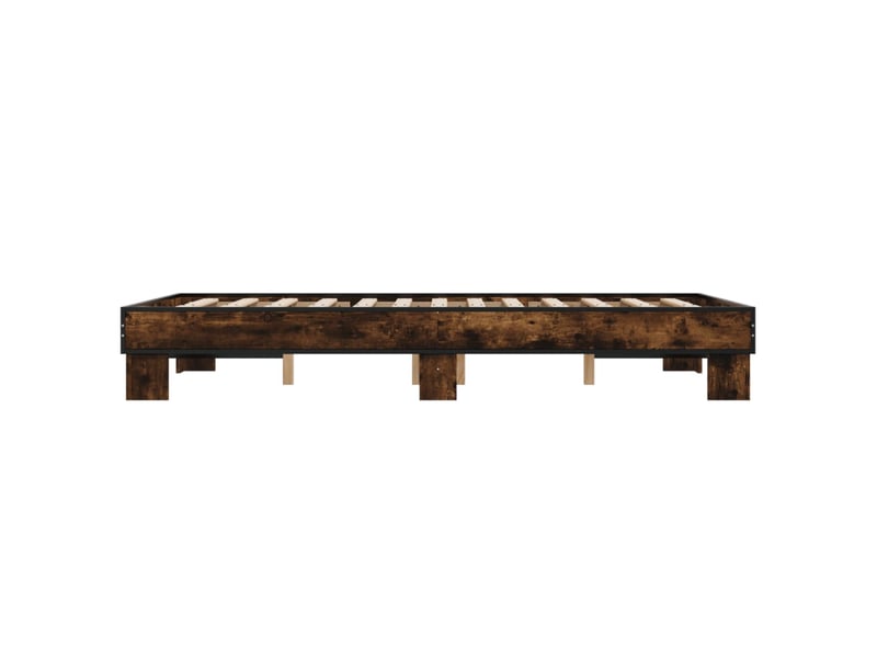  Lit double- lit adulte -  cadre de lit sans matelas chêne marron 140x190 cm  - Conforama D