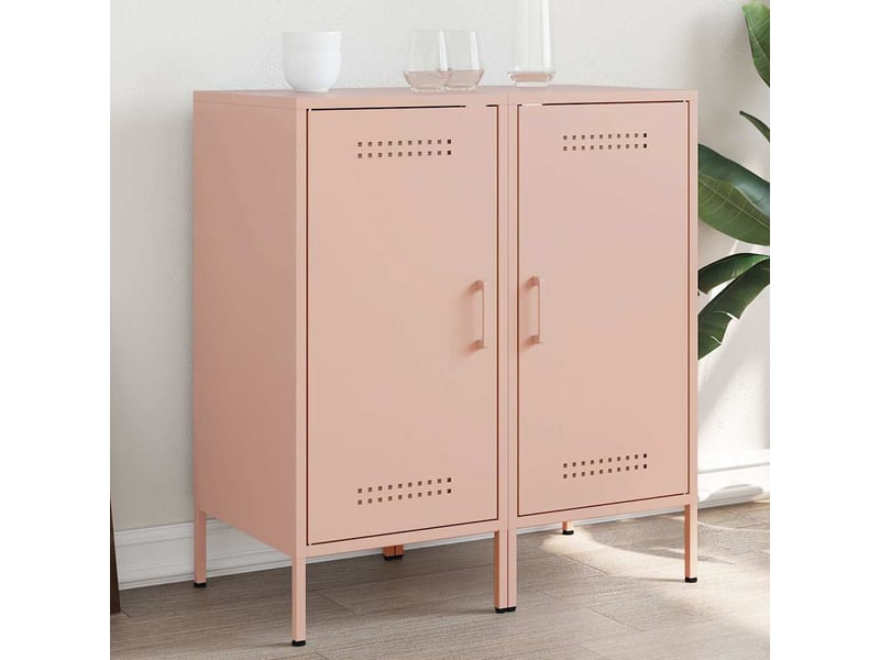  Buffets 2 pcs - bahut - meuble de rangement rose 36x39x79 cm acier  - Conforama B
